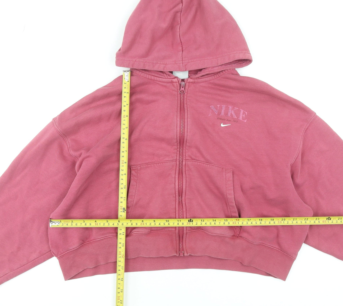 Nike Women’s Pink Full Zip Hoodie XL Cotton Blend Athletic