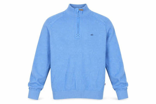 André Jeanswear Men's Blue Cotton 1/2 Zip Knit Sweatshirt Size L