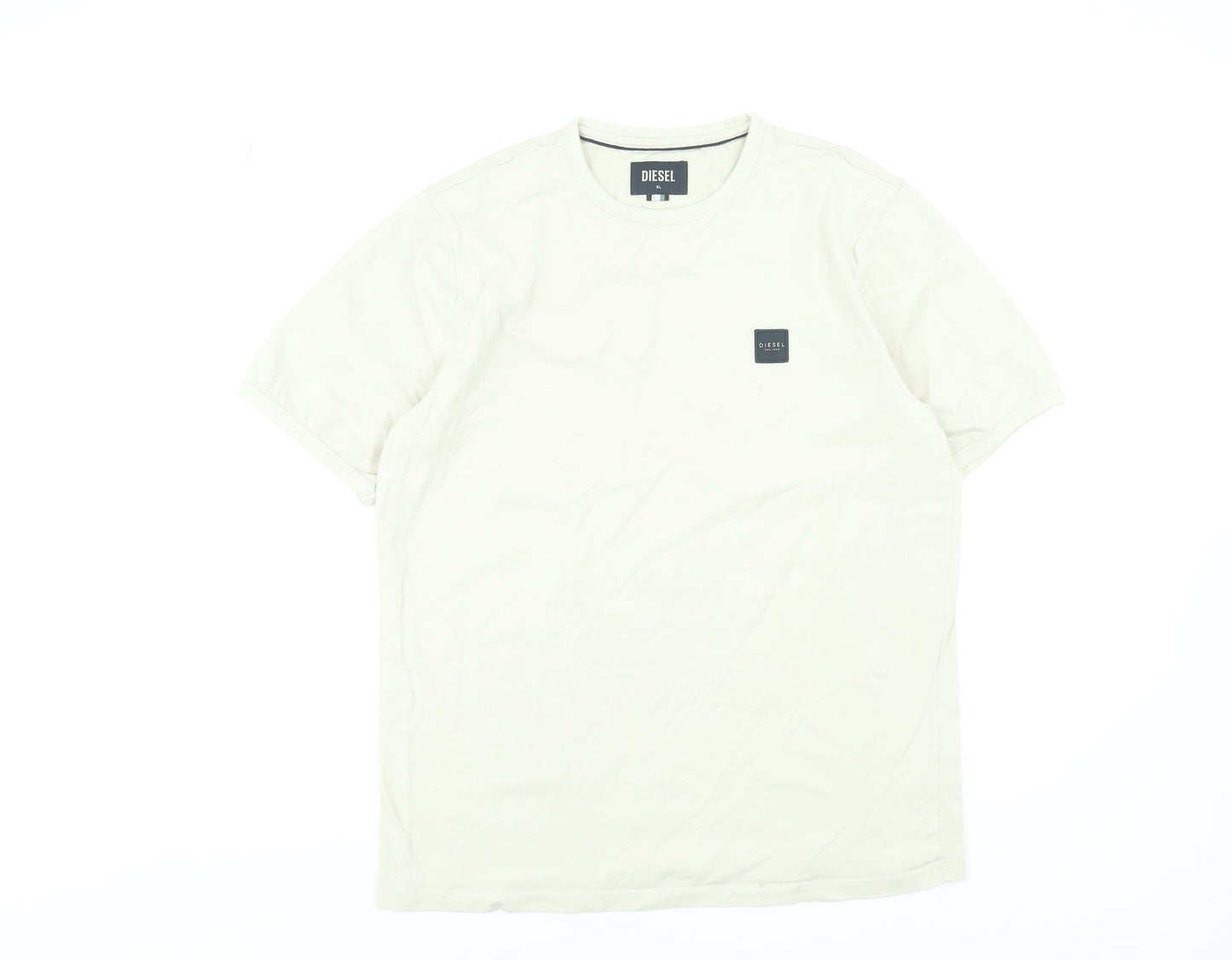 Mens UK Size XL Diesel Beige  Cotton T-Shirt