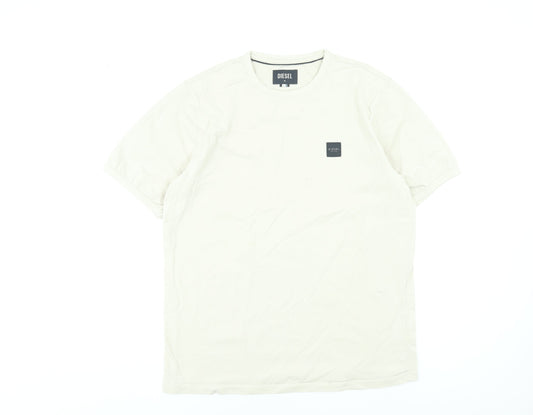 Mens UK Size XL Diesel Beige  Cotton T-Shirt