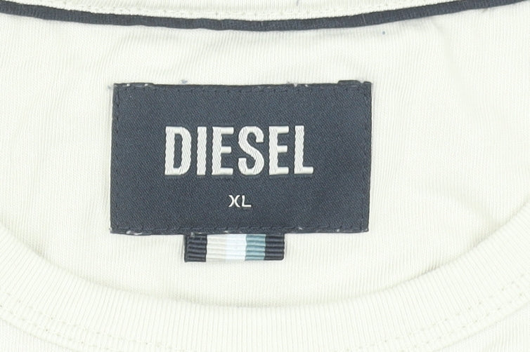 Mens UK Size XL Diesel Beige  Cotton T-Shirt