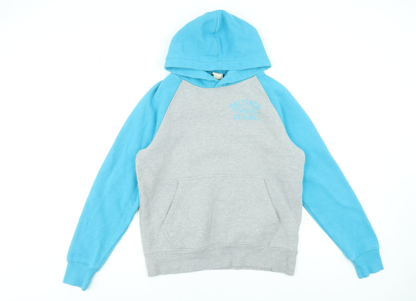 Saltrock Women Blue & Grey Pullover Hoodie Size S Relaxed Fit