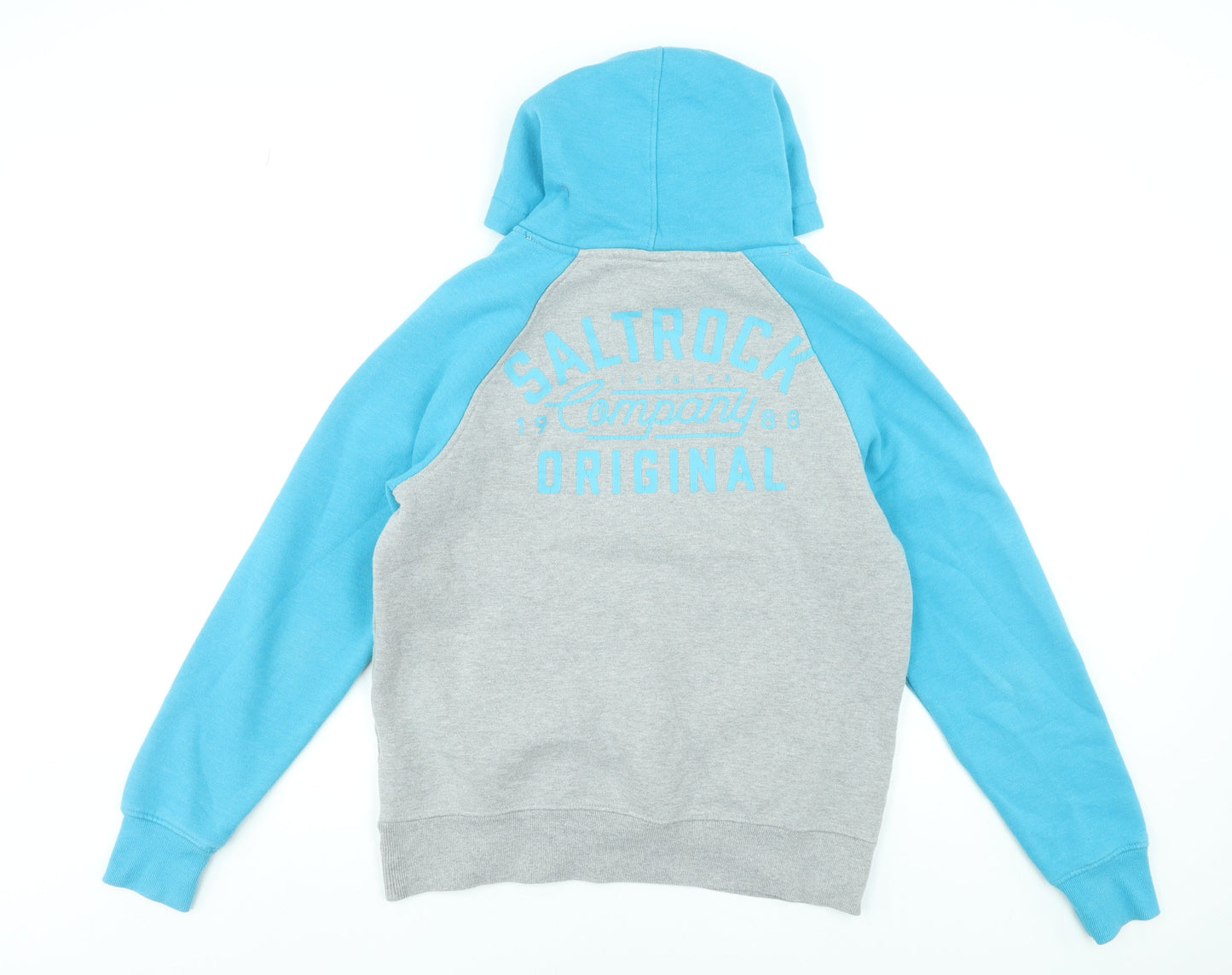 Saltrock Women Blue & Grey Pullover Hoodie Size S Relaxed Fit