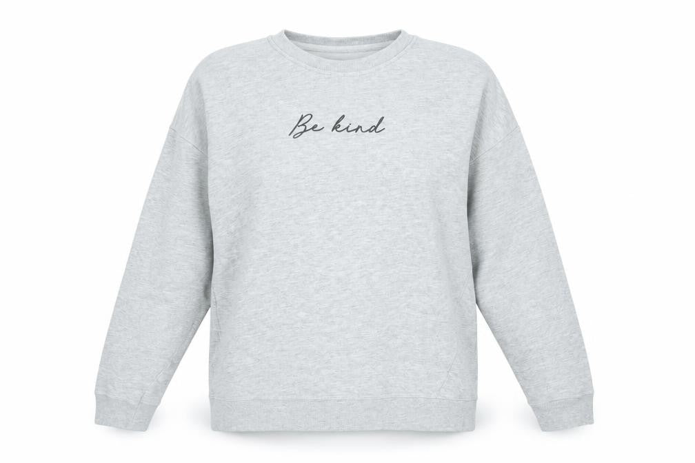 New Look Women’s Grey Be Kind Long Sleeve Sweatshirt M
