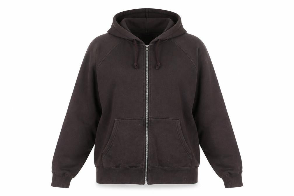H&M Divided Women Brown XS Full Zip Hoodie Cotton Blend