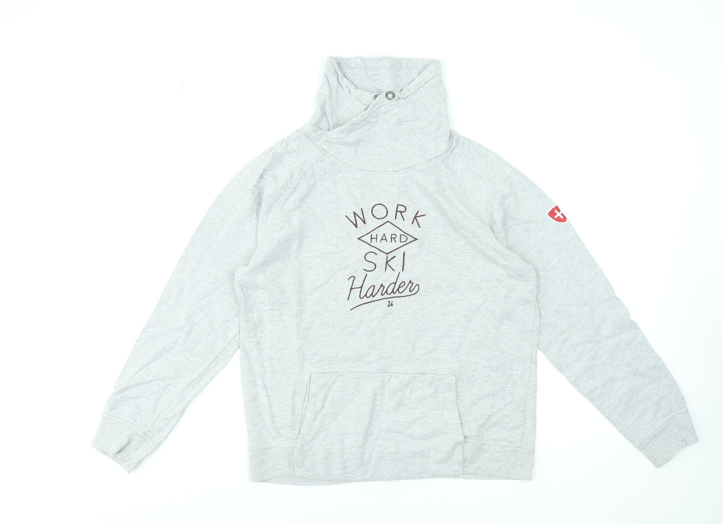 Verbier Ski Service Women's Grey Pullover Sweatshirt Size M