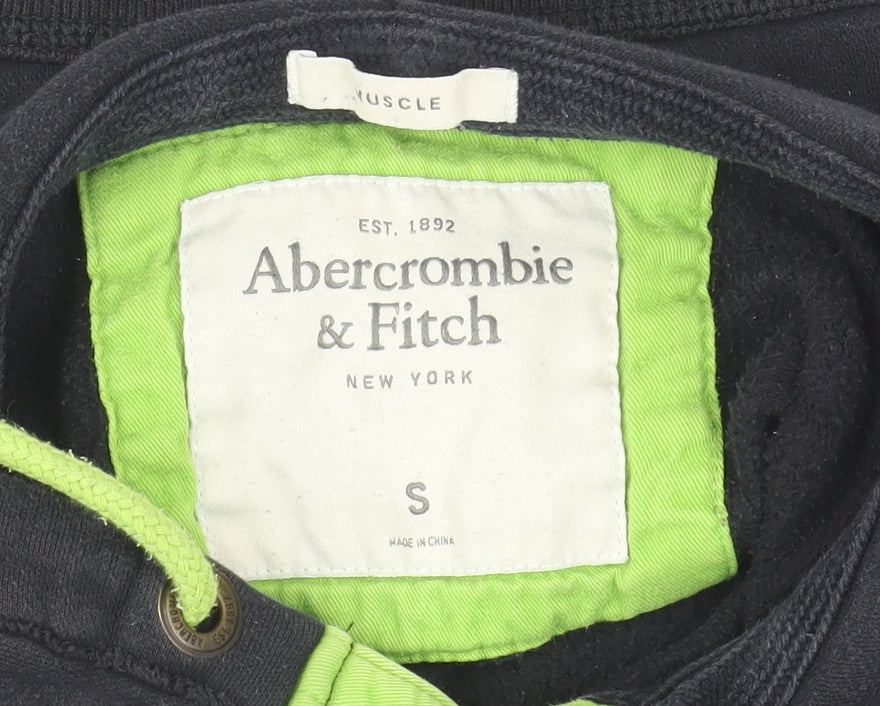 Abercrombie & Fitch Men's Black Small Hooded Basic Jacket