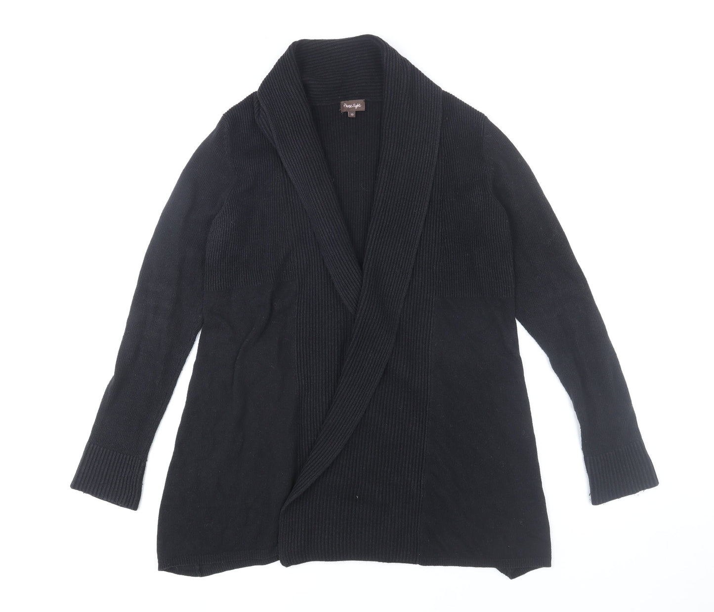 Phase Eight Womens Black Size 12 Long Sleeve Open Cardigan