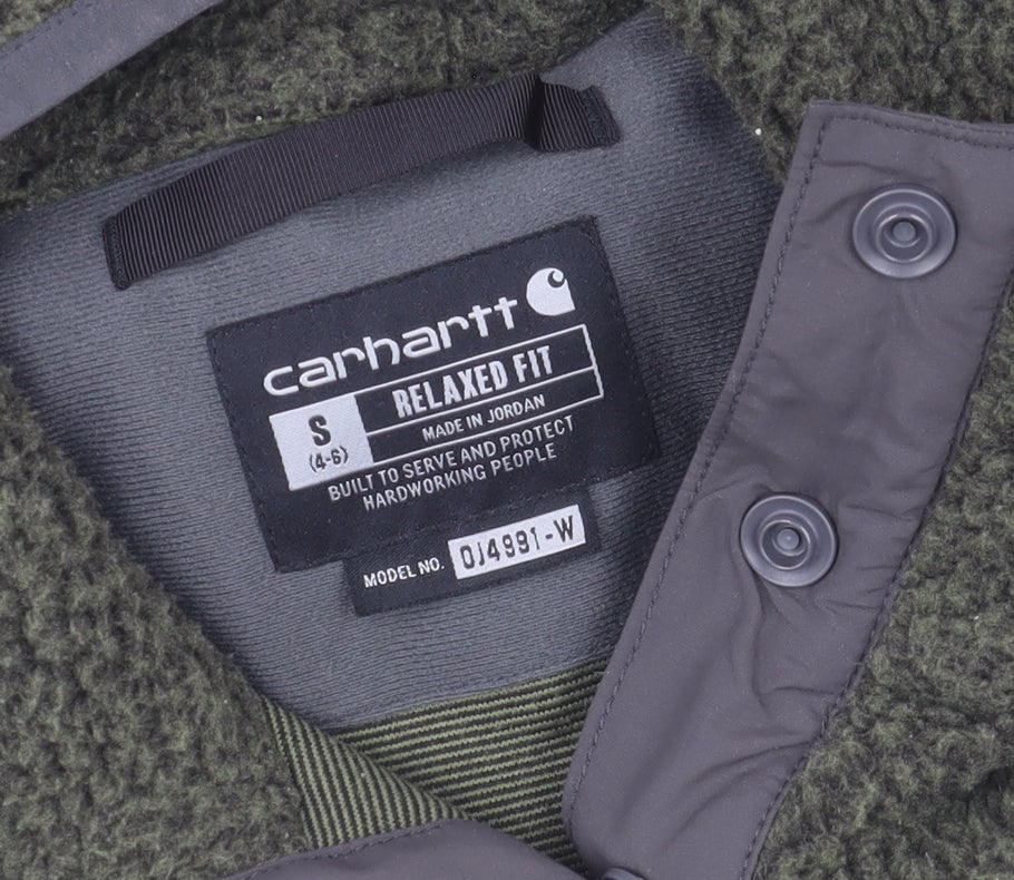 Carhartt Men's Green Fleece Pullover Sweatshirt Size S Relaxed Fit