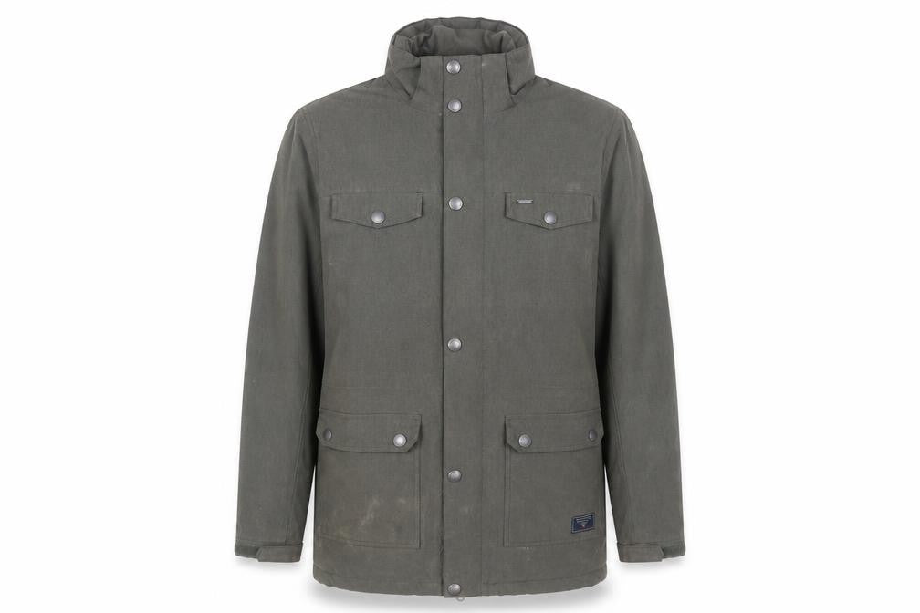 TOG24 Men's Green Polyester Parka Jacket Size M Hooded Outdoor