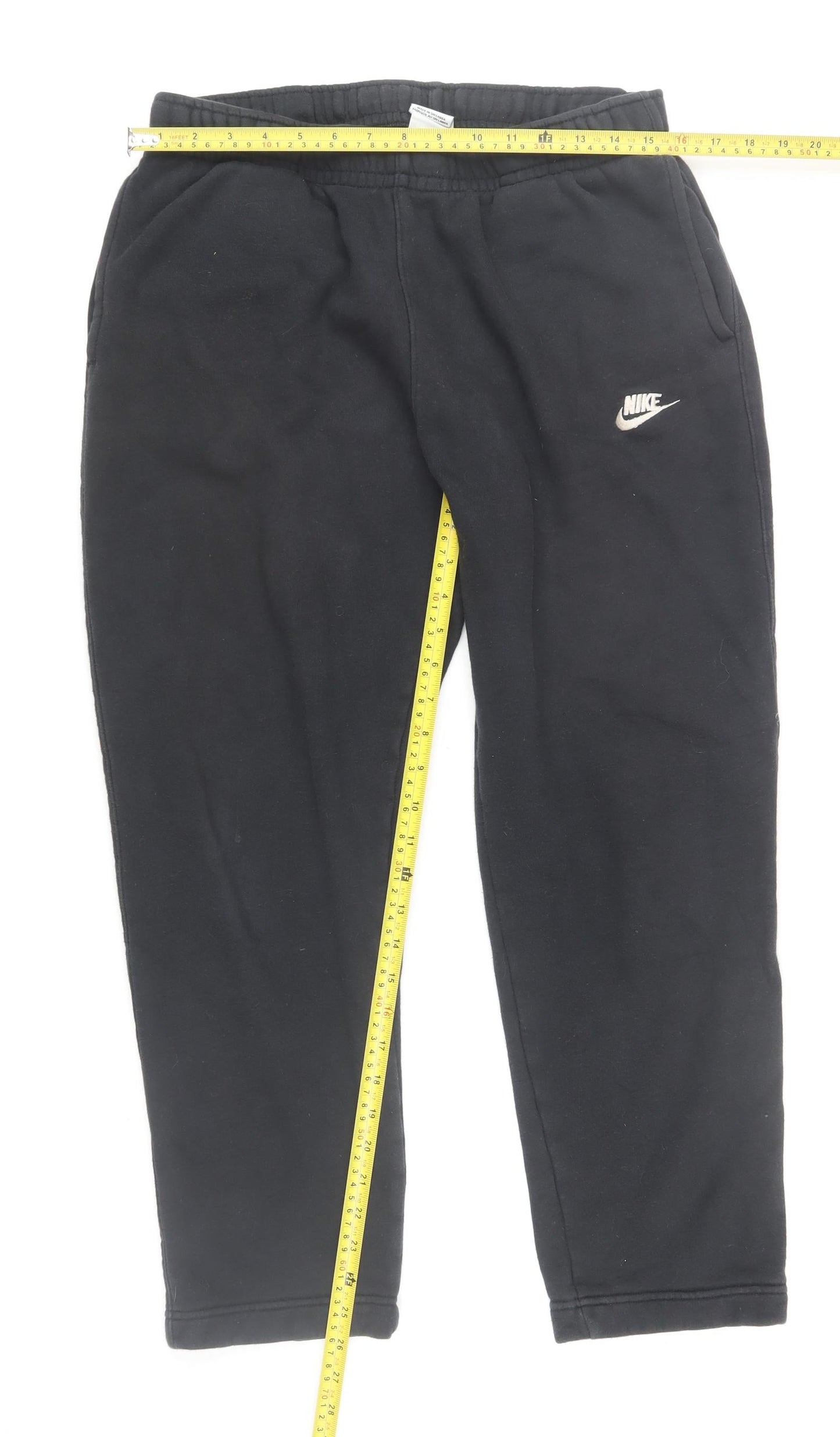 Nike Men's Black Fleece Joggers Sweatpants L Regular Fit