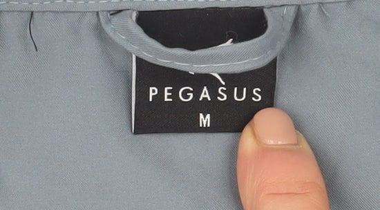 Pegasus Men's Blue Mid-Length Polyester Zip Jacket M