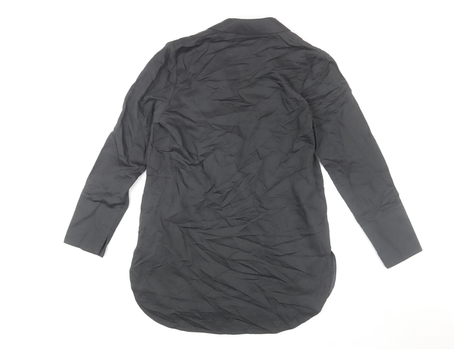 Modern Rarity Women's Black Long Linen Blend Blazer Size 8