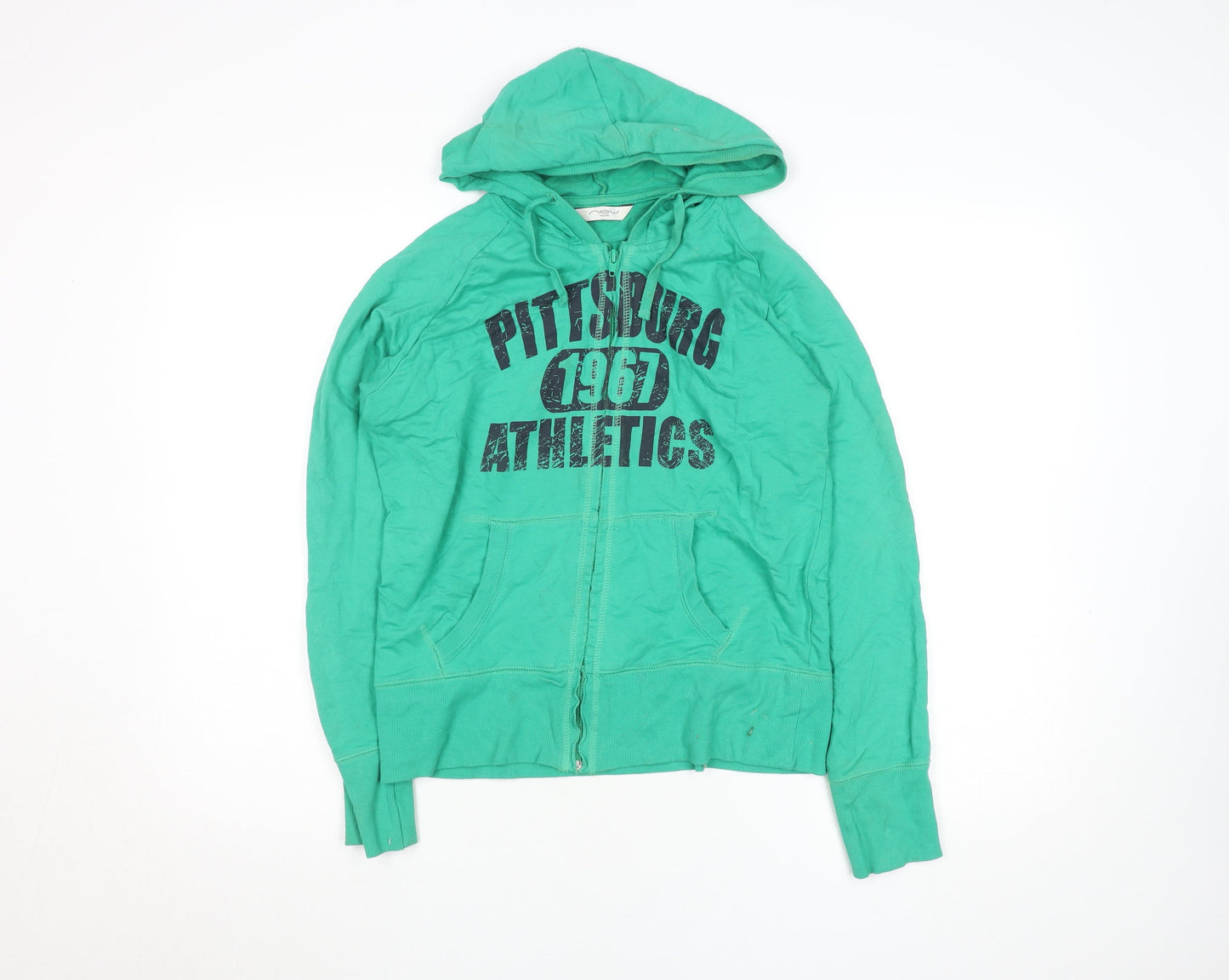New Look Womens Green Full Zip Hoodie Size 12 Pittsburgh Athletics