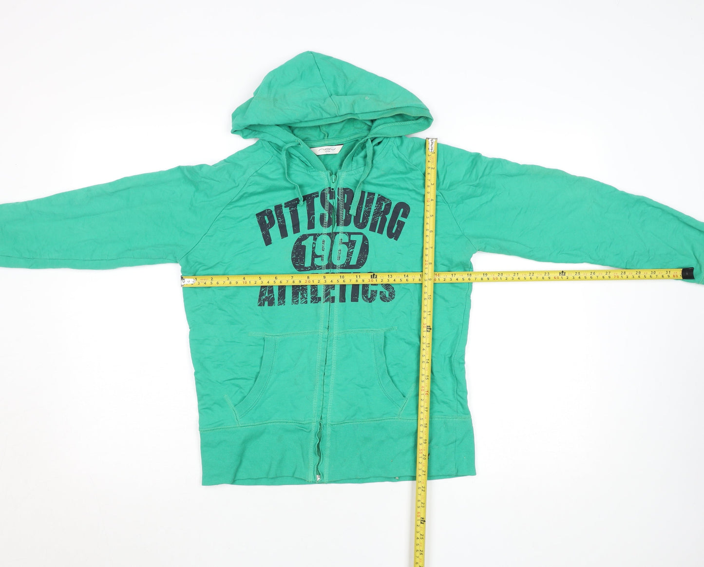 New Look Womens Green Full Zip Hoodie Size 12 Pittsburgh Athletics