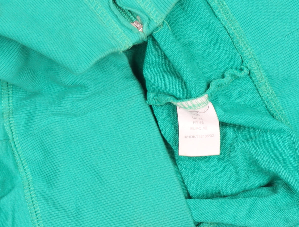 New Look Womens Green Full Zip Hoodie Size 12 Pittsburgh Athletics