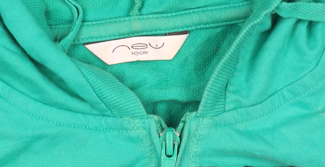 New Look Womens Green Full Zip Hoodie Size 12 Pittsburgh Athletics