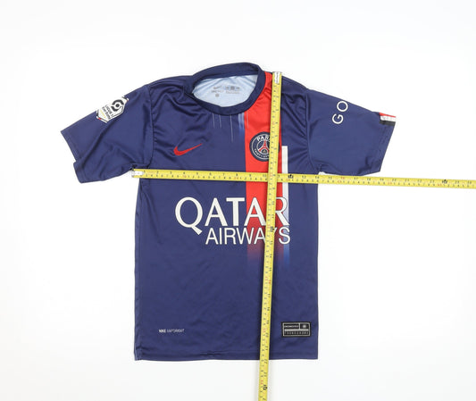 Nike Boys Blue Paris Saint-Germain Neymar Jr Dri-FIT Football T-Shirt 10 Years