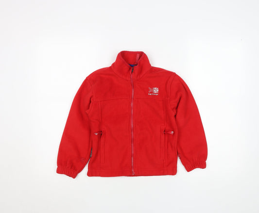 Karrimor Boys Red Full Zip Fleece Sweatshirt 7-8 Years Outdoor Jacket