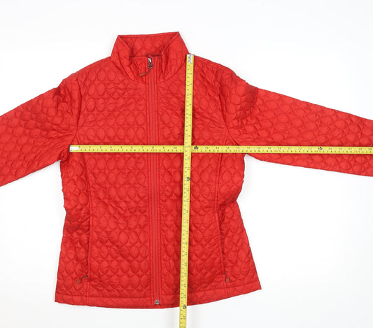Womens UK Size XS Regular Lands' End Red Polyester Jacket