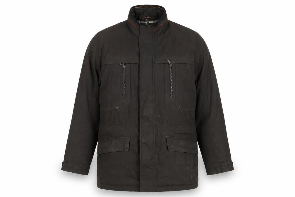 Cabano Men's Brown Cotton Blend Parka Jacket L Outdoor Workwear