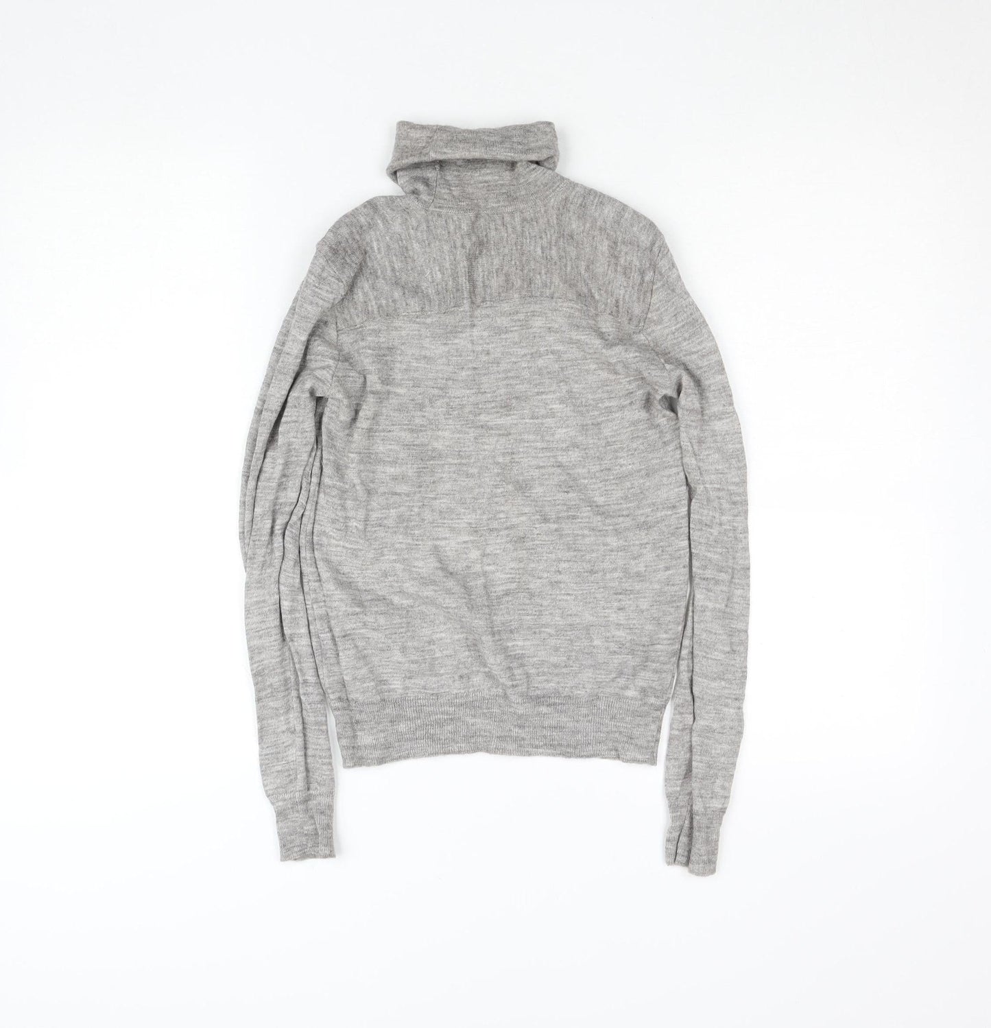 See by Chloé Women's Grey Roll Neck Long Sleeve Knit Jumper Size S