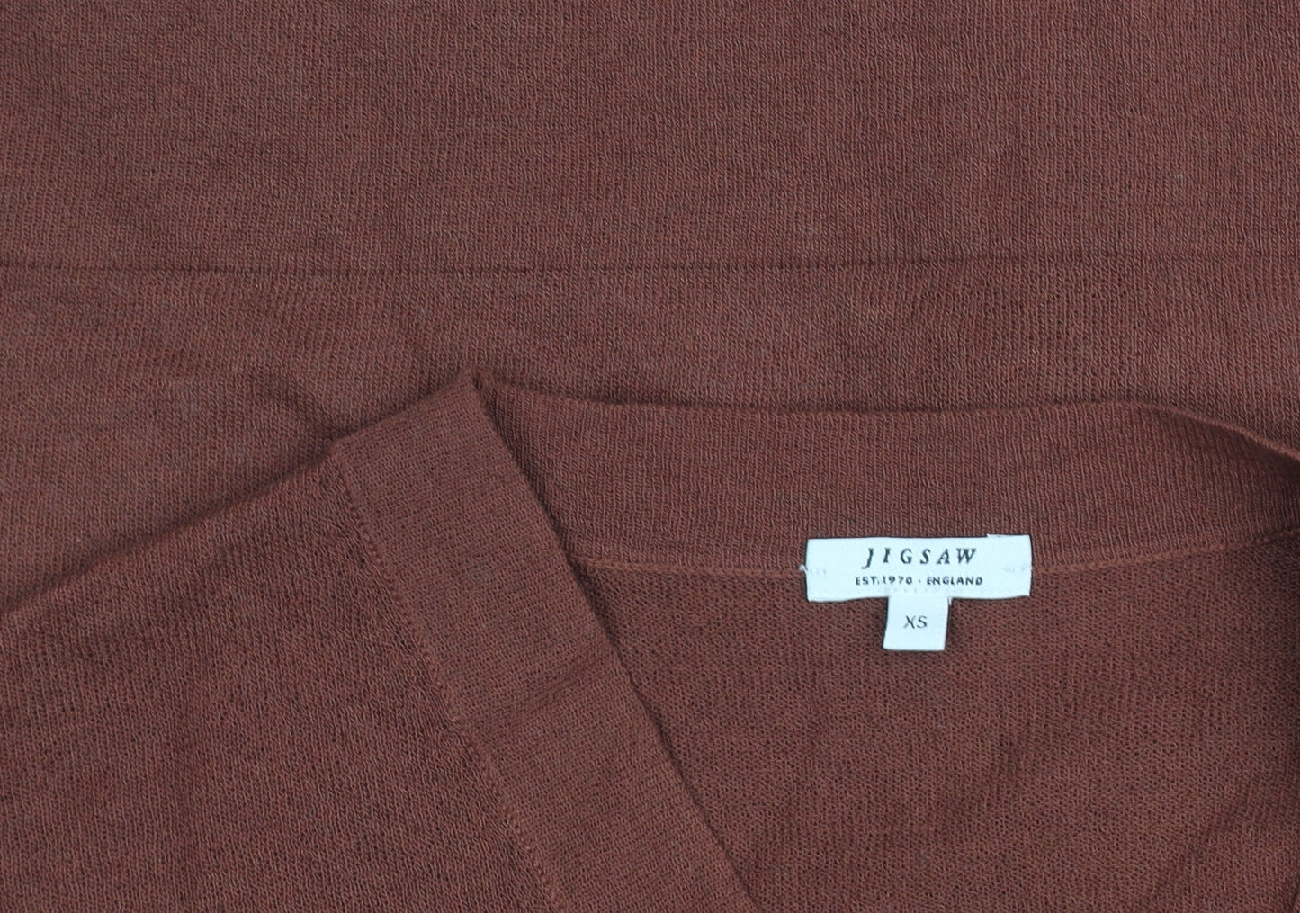 Jigsaw Women Brown XS Kimono Style 3/4 Sleeve Button-Up Cardigan