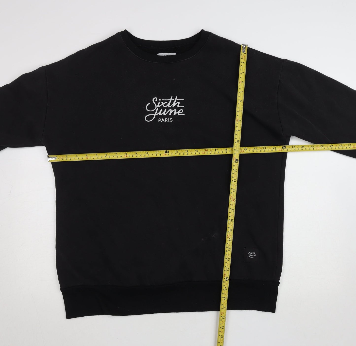 Sixth June Paris Black XL Pullover Sweatshirt Unisex Adults