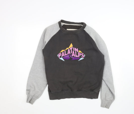 Clifton Women’s Grey & Black Pullover Sweatshirt Size M Graphic Print