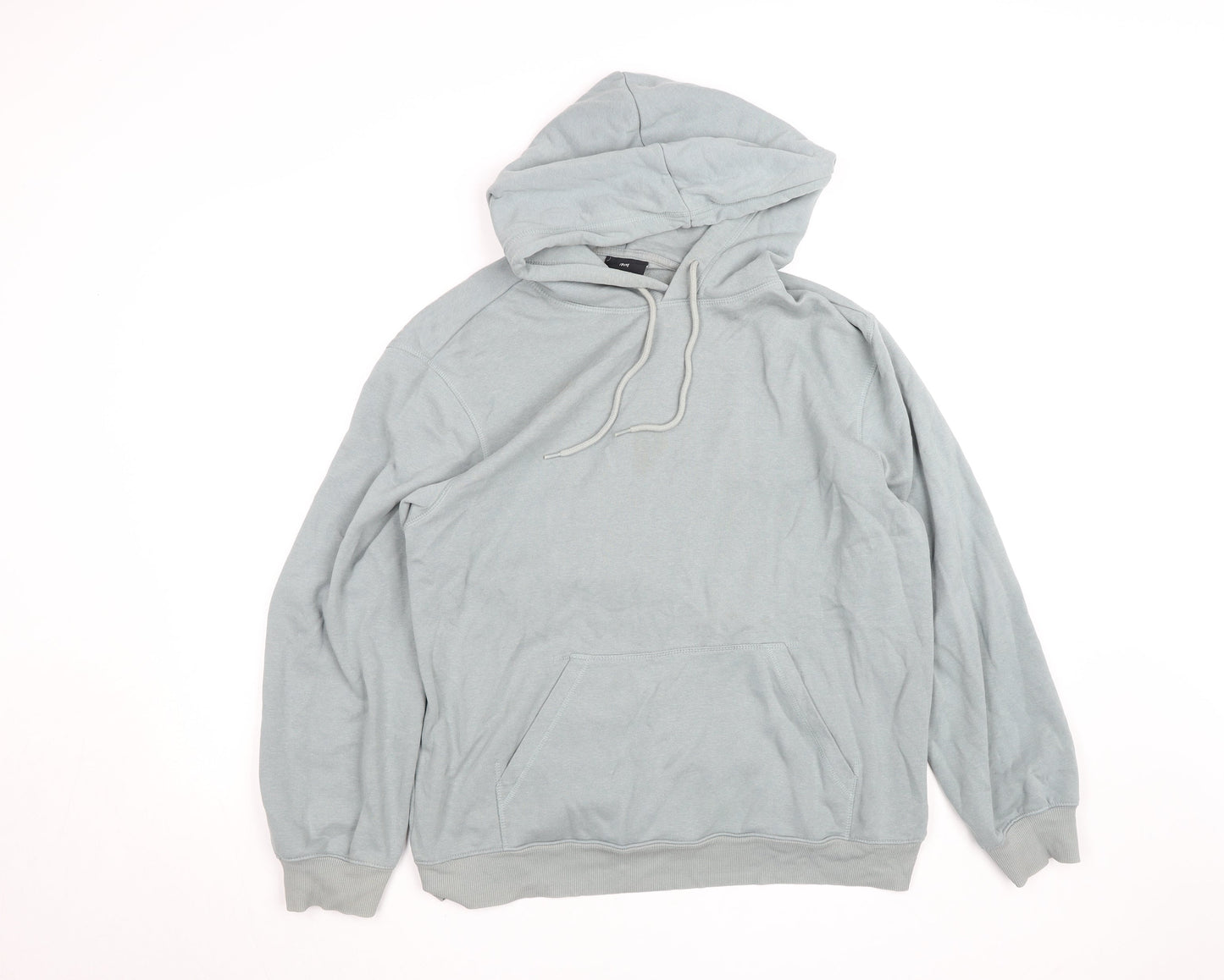 H&M Men’s Grey Relaxed Fit Pullover Hoodie Size M