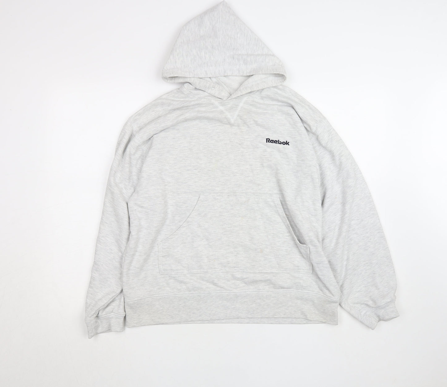 Womens UK 14 Regular Reebok Grey Pullover Hoodie