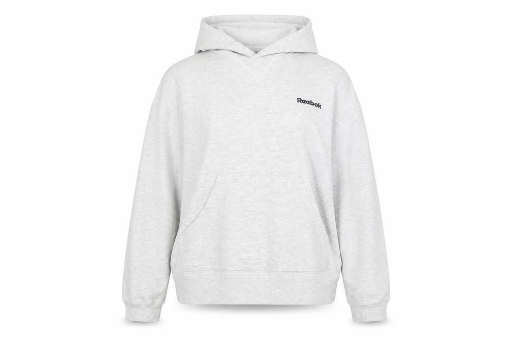 Womens UK 14 Regular Reebok Grey Pullover Hoodie