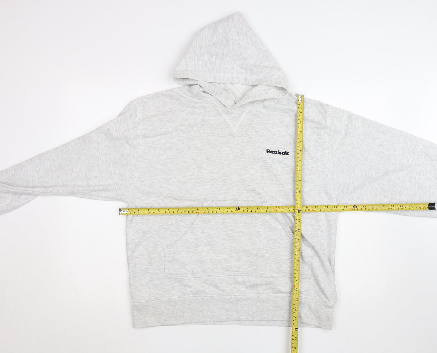 Womens UK 14 Regular Reebok Grey Pullover Hoodie