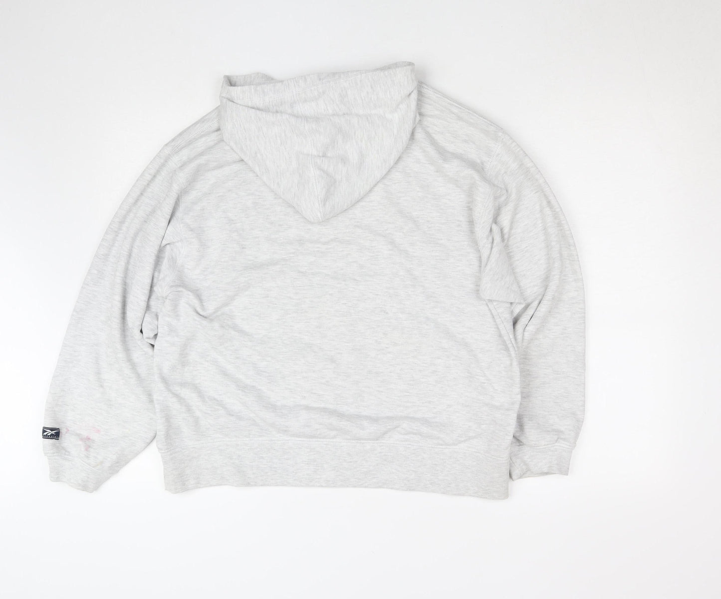 Womens UK 14 Regular Reebok Grey Pullover Hoodie