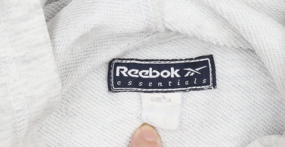 Womens UK 14 Regular Reebok Grey Pullover Hoodie