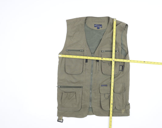 Champion Men’s Green Cotton Multi-Pocket Utility Waistcoat Size S