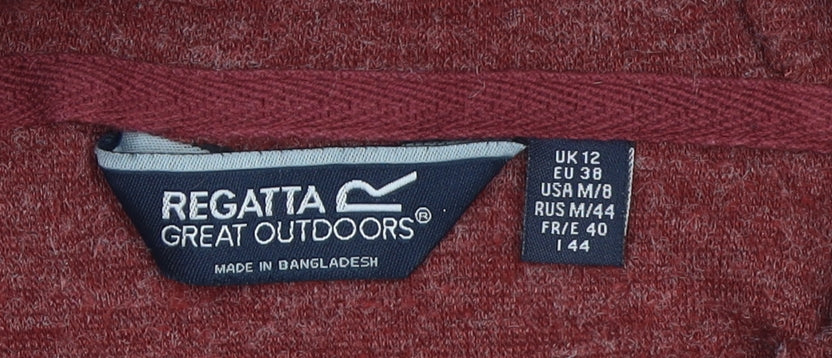 Womens UK 12 Regular Regatta Red Pullover Tight-Knit