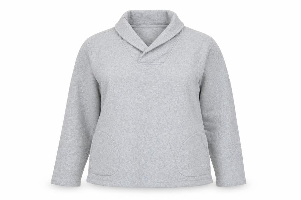 Crew Clothing Women Grey Size 14 Cotton Pullover Sweatshirt