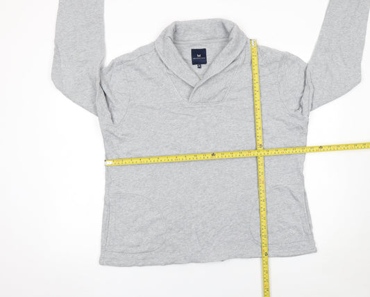 Crew Clothing Company Women Grey Size 14 Cotton Pullover Sweatshirt