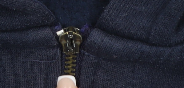 Ralph Lauren Men’s Blue Full Zip Hoodie M Cotton Blend Logo