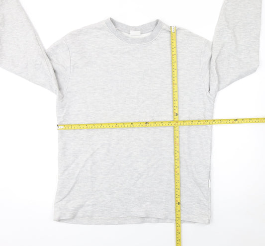 Selected Homme Mens Grey L Crew Neck Cotton Blend Sweatshirt