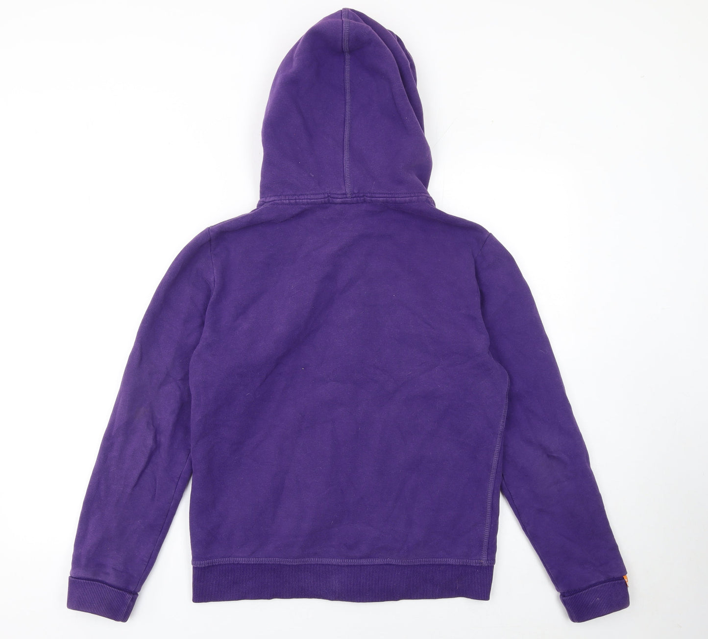 Superdry Women's Purple Full Zip Hoodie Size L Cotton Blend