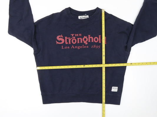The Stronghold Men’s Navy Blue Pullover Sweatshirt Medium