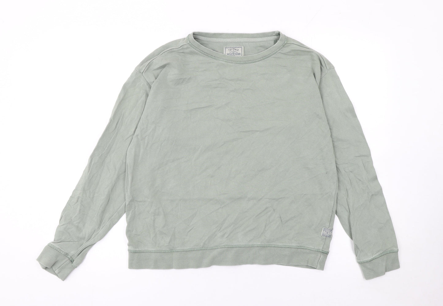 Womens UK 8 Regular Fat Face Green Pullover Sweatshirt