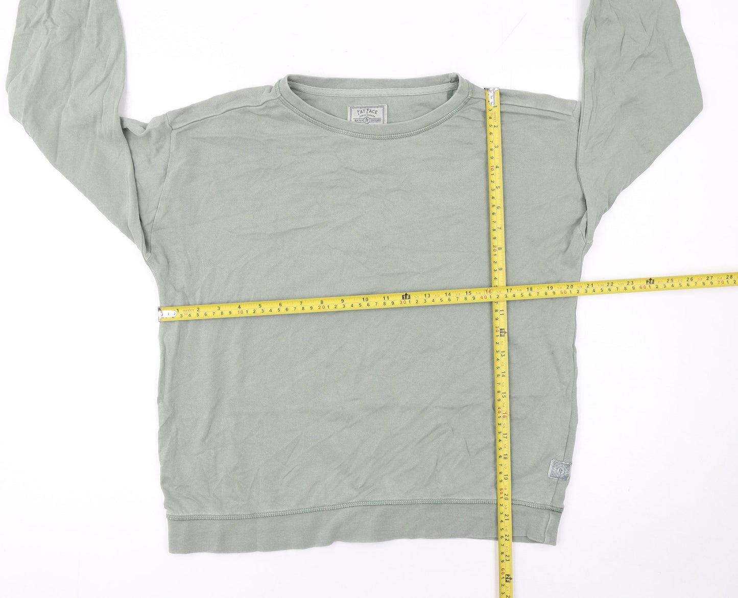 Womens UK 8 Regular Fat Face Green Pullover Sweatshirt