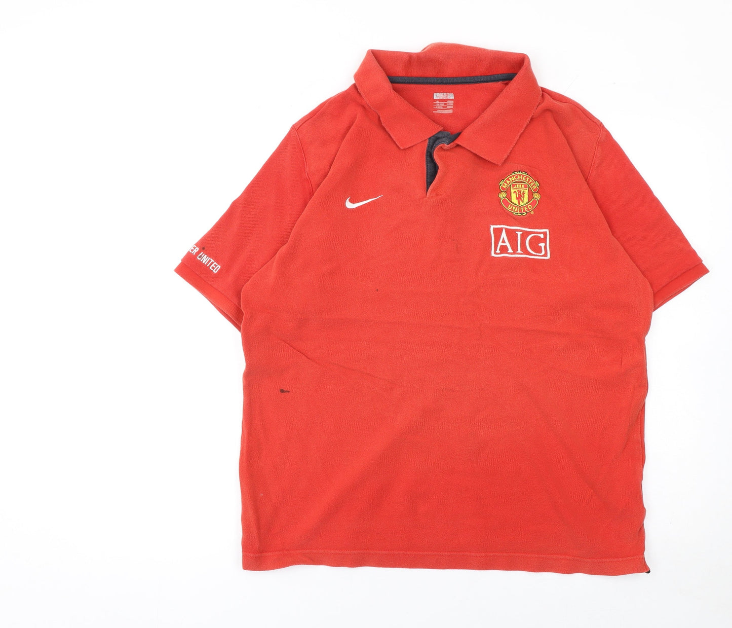 Nike Manchester United Red Cotton Polo Shirt Men's XL