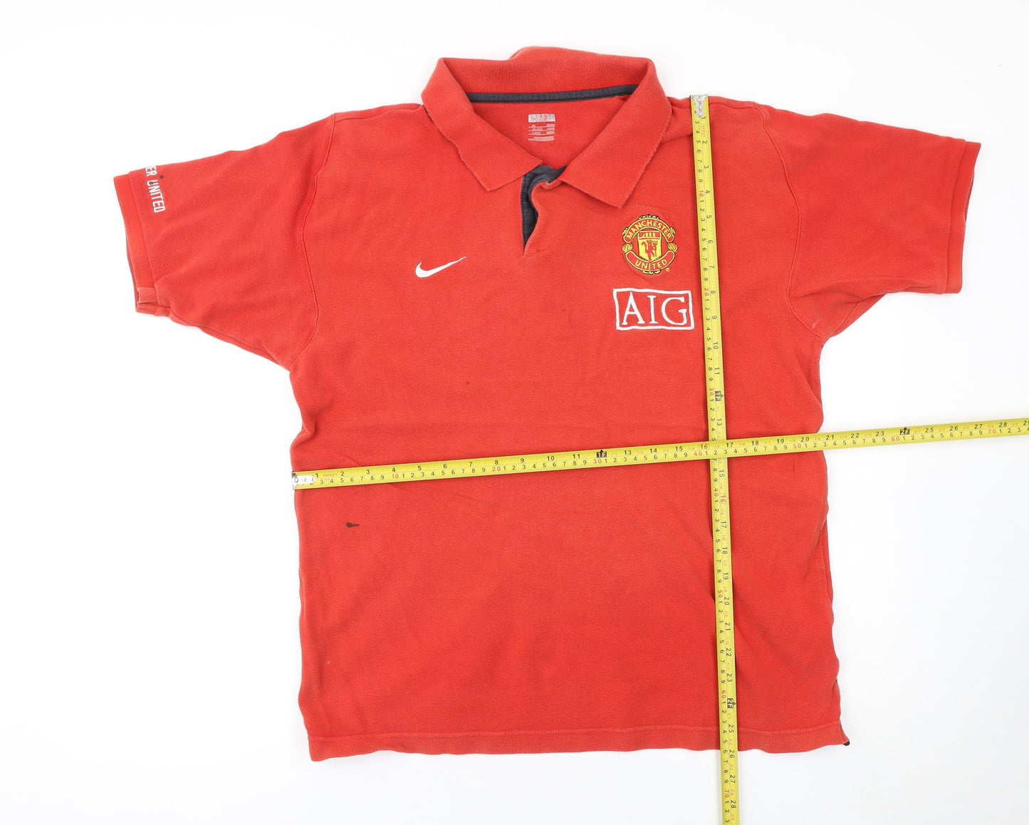 Nike Manchester United Red Cotton Polo Shirt Men's XL