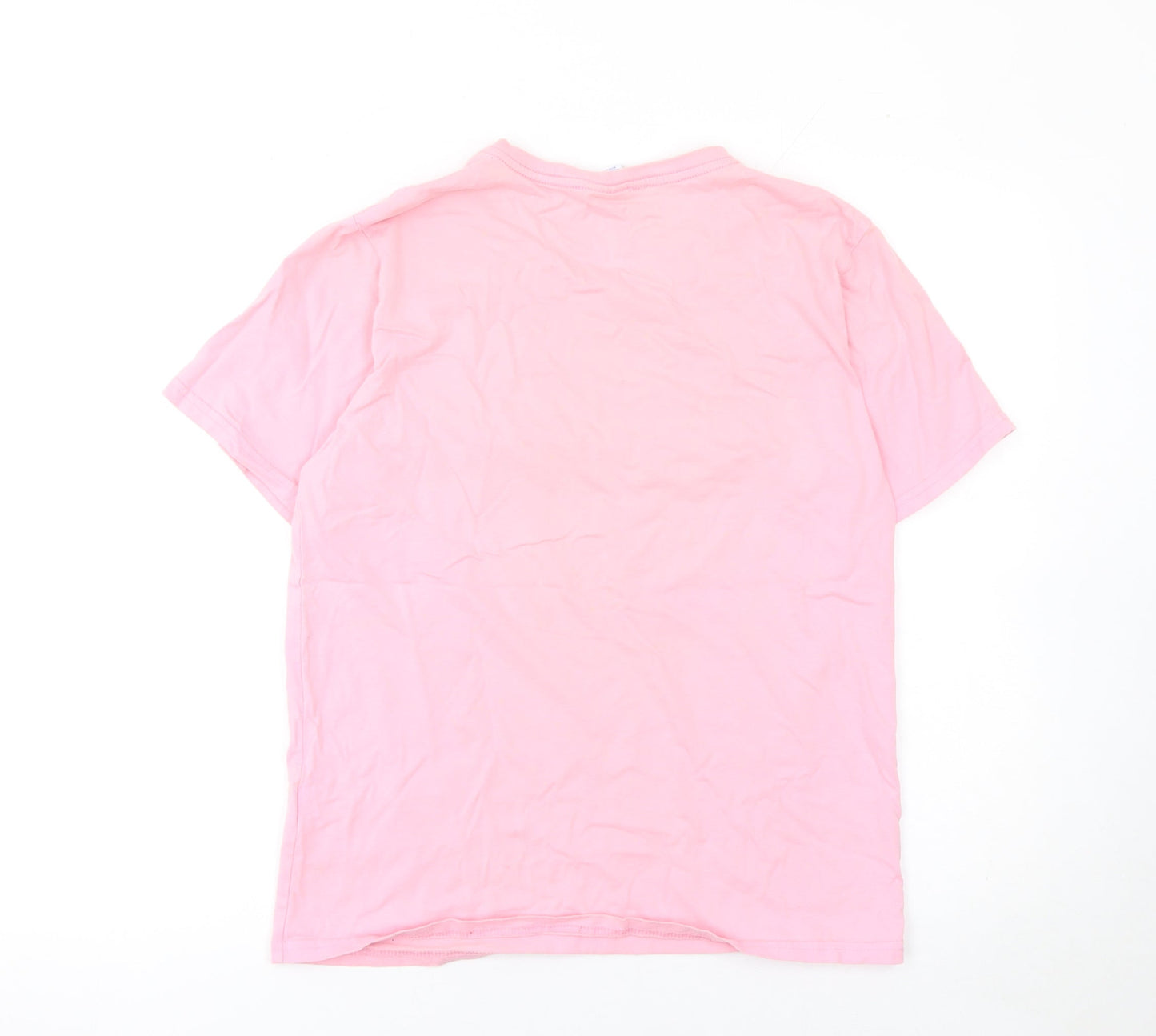 Champion Women's Pink Cotton Crew Neck Short Sleeve T-Shirt L