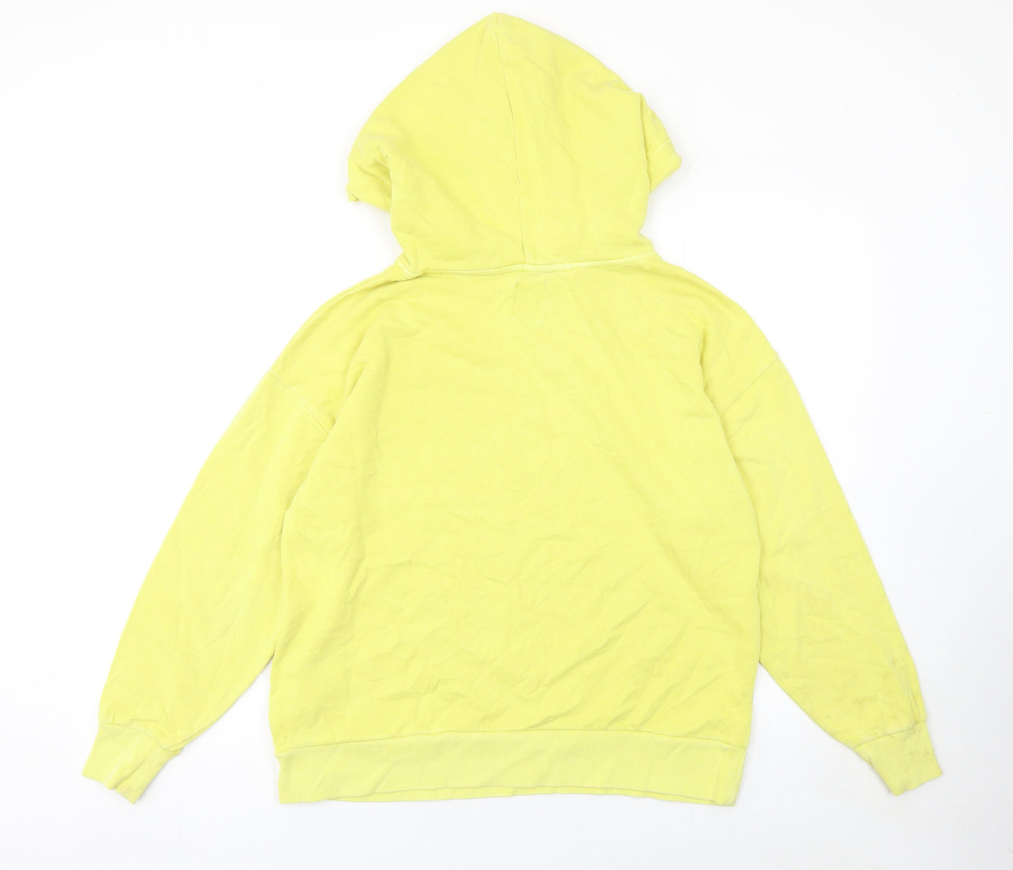 GAP Women Yellow Pullover Hoodie Small Cotton Blend Sweatshirt