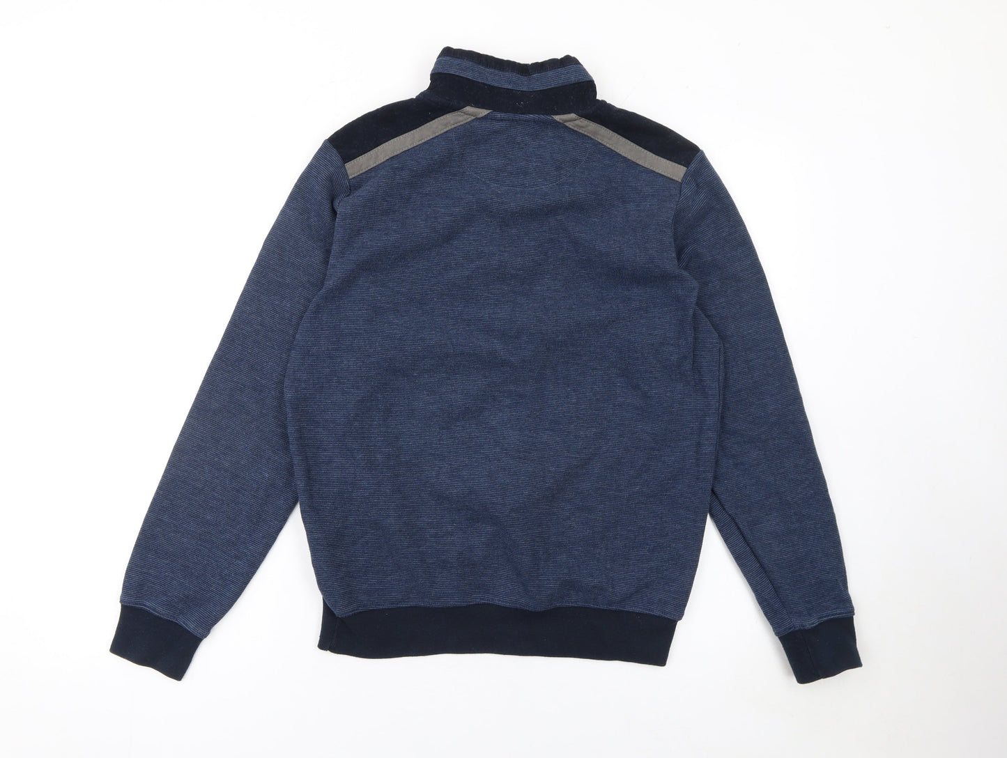 Montechiaro Men's Blue Small 1/4 Zip Pullover Sweatshirt